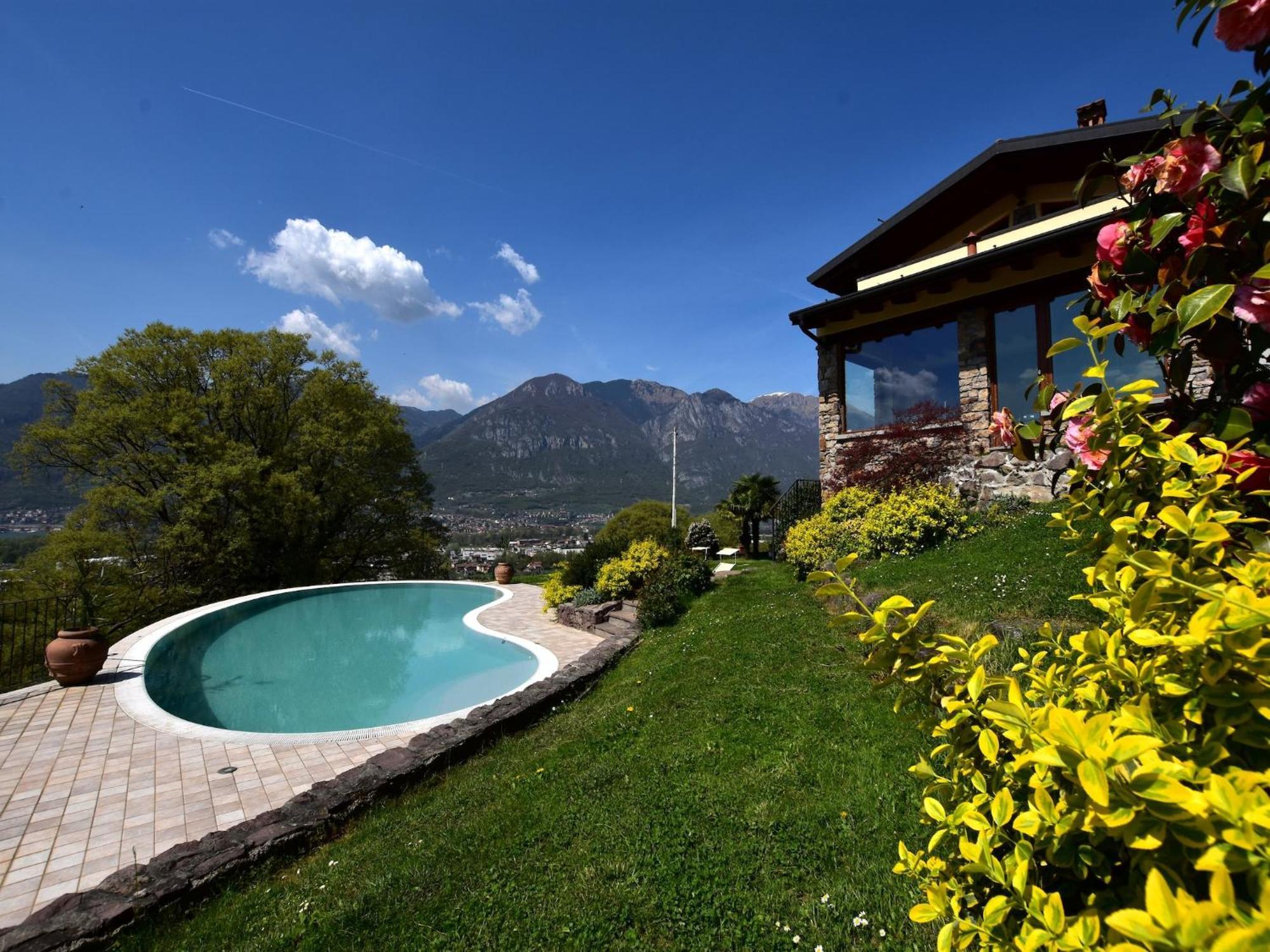 Villa In Pisogne With Pool Garden And Lake View Exterior photo