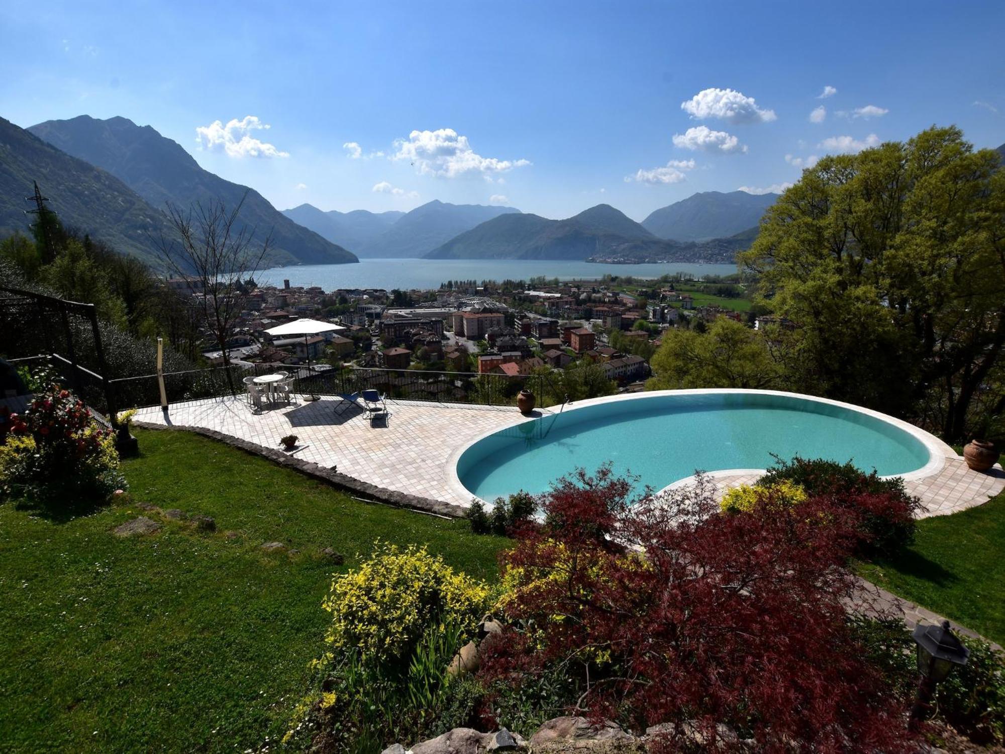 Villa In Pisogne With Pool Garden And Lake View Exterior photo